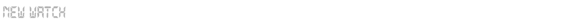 Sample characters New Watch Font